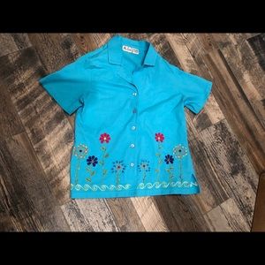 Nu Look Blouse summer shirt Sz m